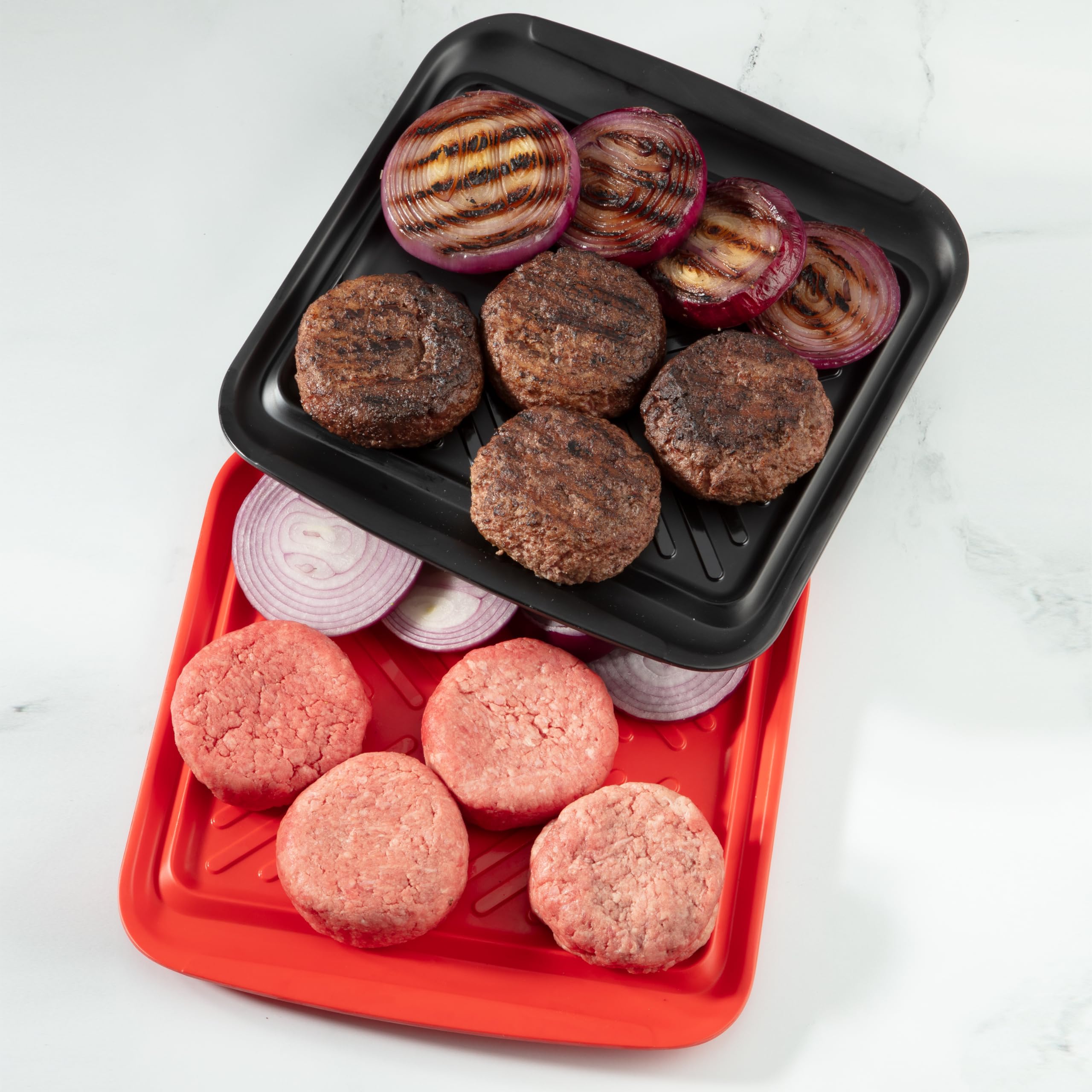 Foto 6 | Bandejas Para Preparar Y Servir A La Parrilla Cuisinart Cpk-180, Negro/rojo - Venta Internacional.
