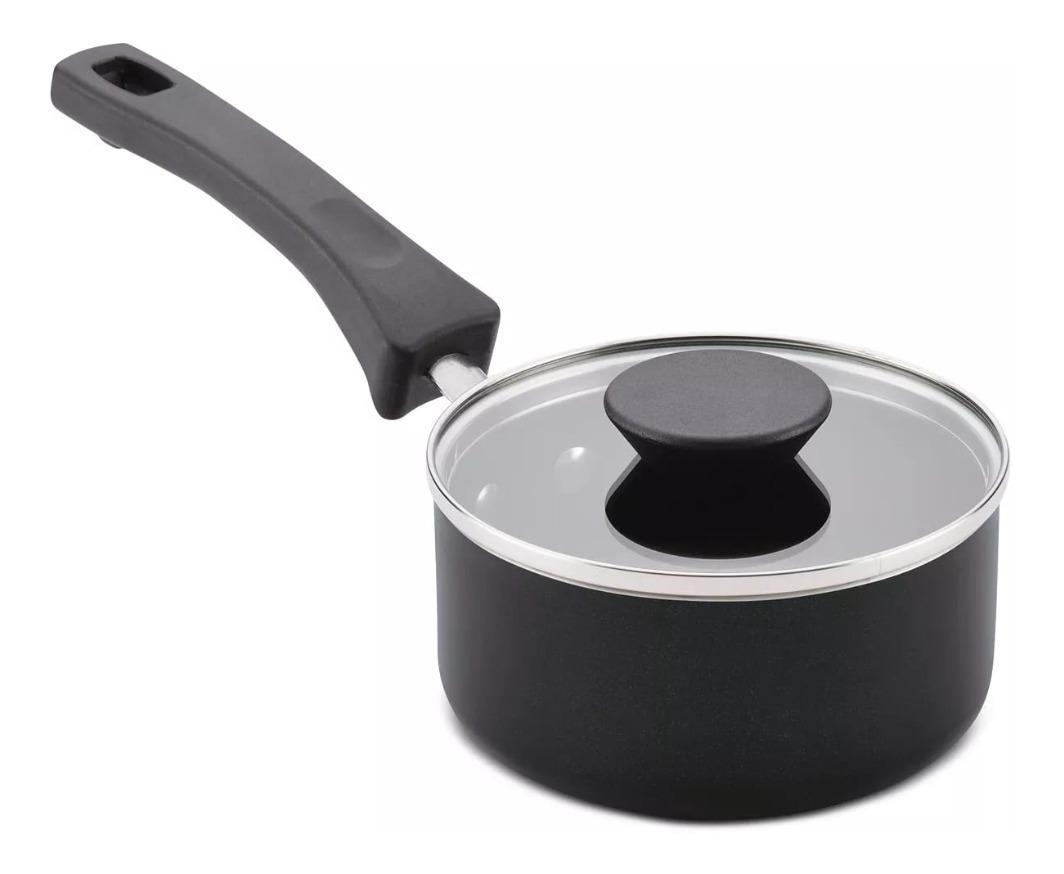 Foto 2 pulgar | Cacerola Antiadherente Farberware Cookware color Negro con Tapa 0.9 Litros