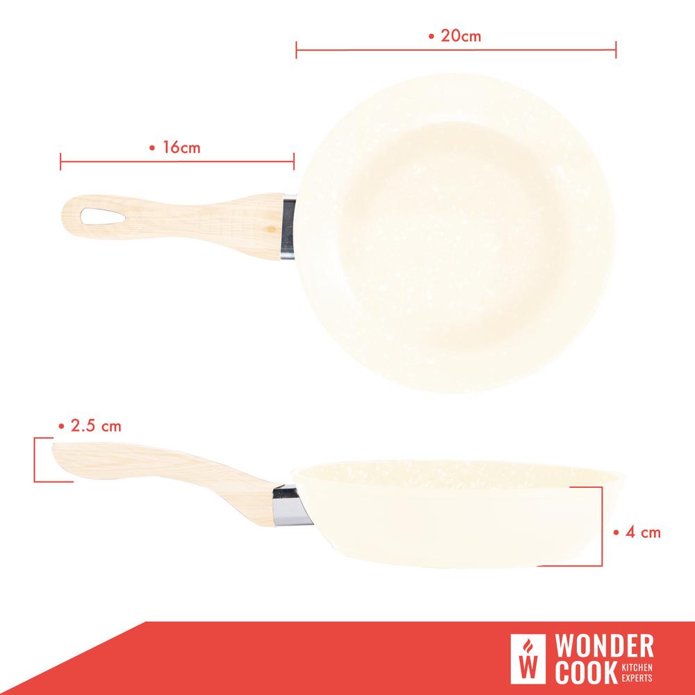 Foto 3 | Sartén Antiadherente de Mármol y Granito Wonder Cook 20 cm