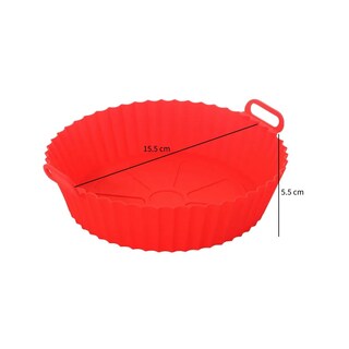 Foto 2 | Bandeja de Silicón Roja para Freidora