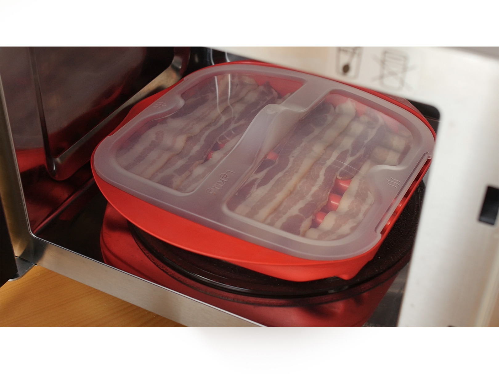 Foto 5 pulgar | Recipiente Para Freir Tocino En Microondas Crispy Lekue