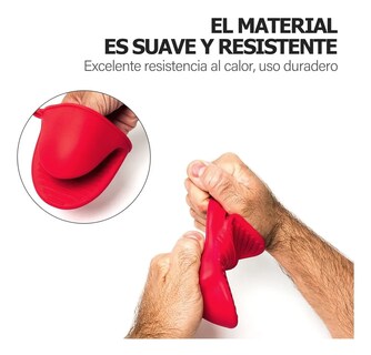 Foto 3 | Guantes de Cocina Malubero color Rojo de Silicona con Protección al Calor para Hornear