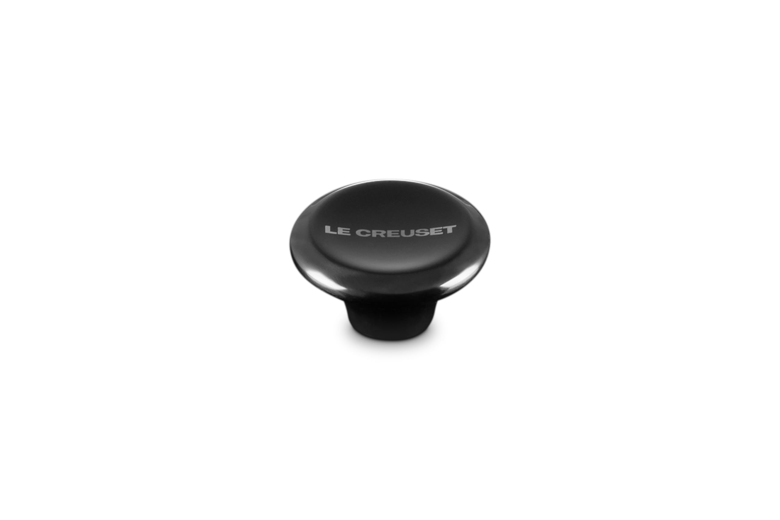 Pomo Le Creuset Signature, Tamaño Mediano, Níquel Negro, Acero Inoxidable - Venta Internacional.