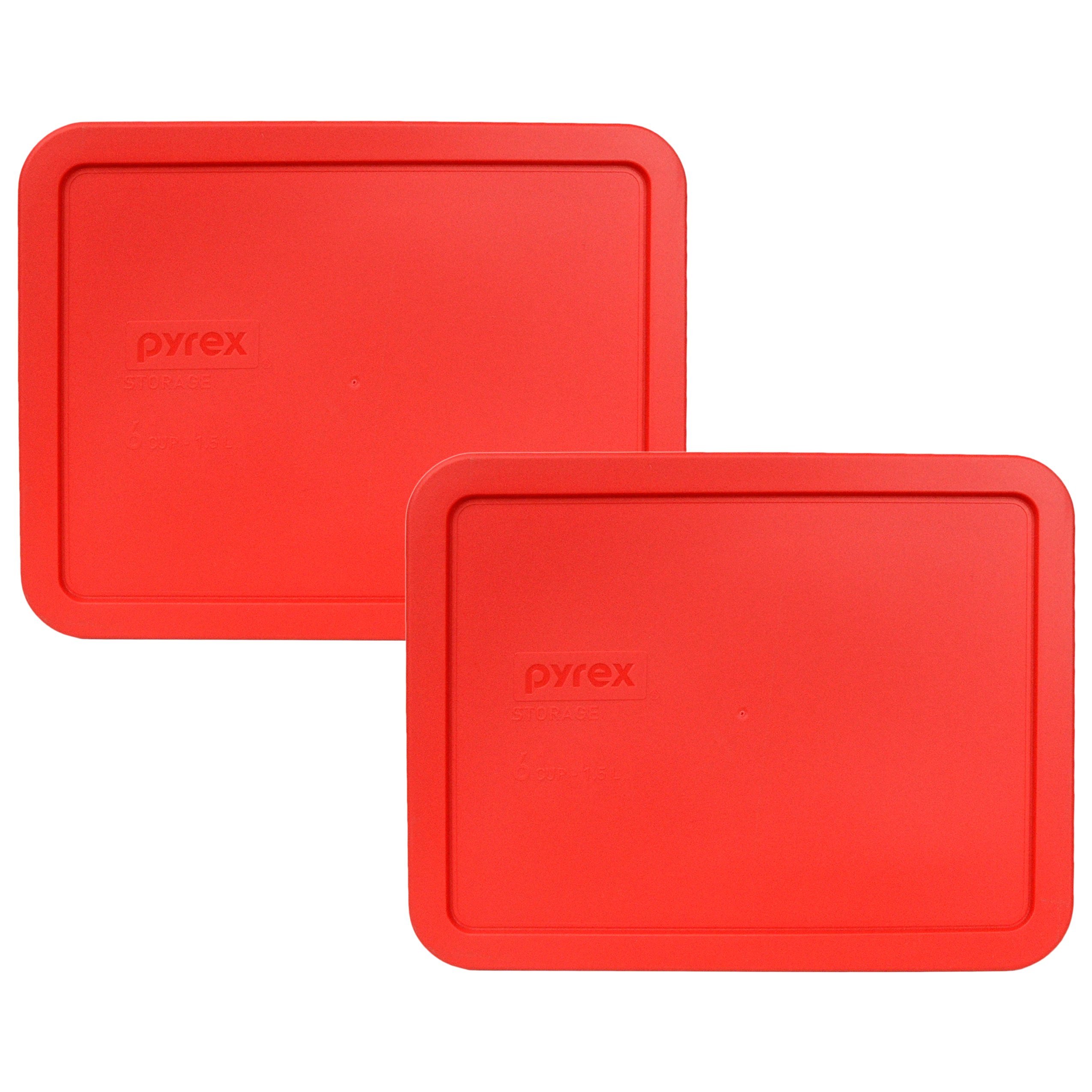 Foto 2 pulgar | Cubiertas De Tapa Pyrex 7211-pc Rojas De 1 6 L Para Fuente De Horno  6 Tazas X 2 - Venta Internacional.