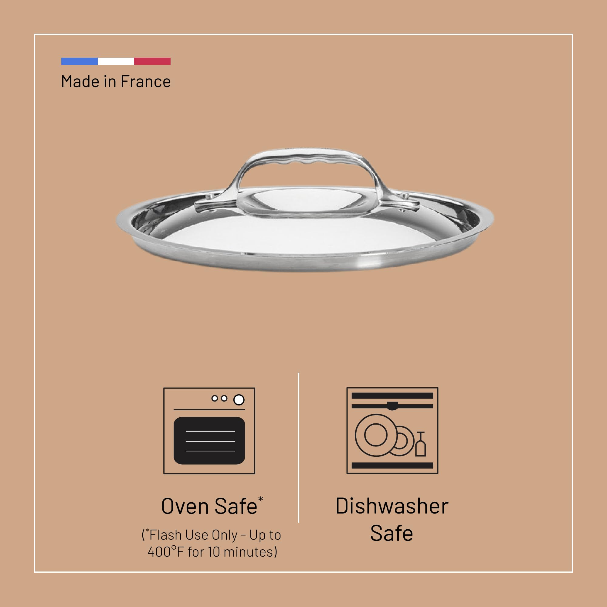 Foto 4 pulgar | Tapa De Buyer De Acero Inoxidable Pulido  20 Cm  Para Sartén De 20 Cm - Venta Internacional.