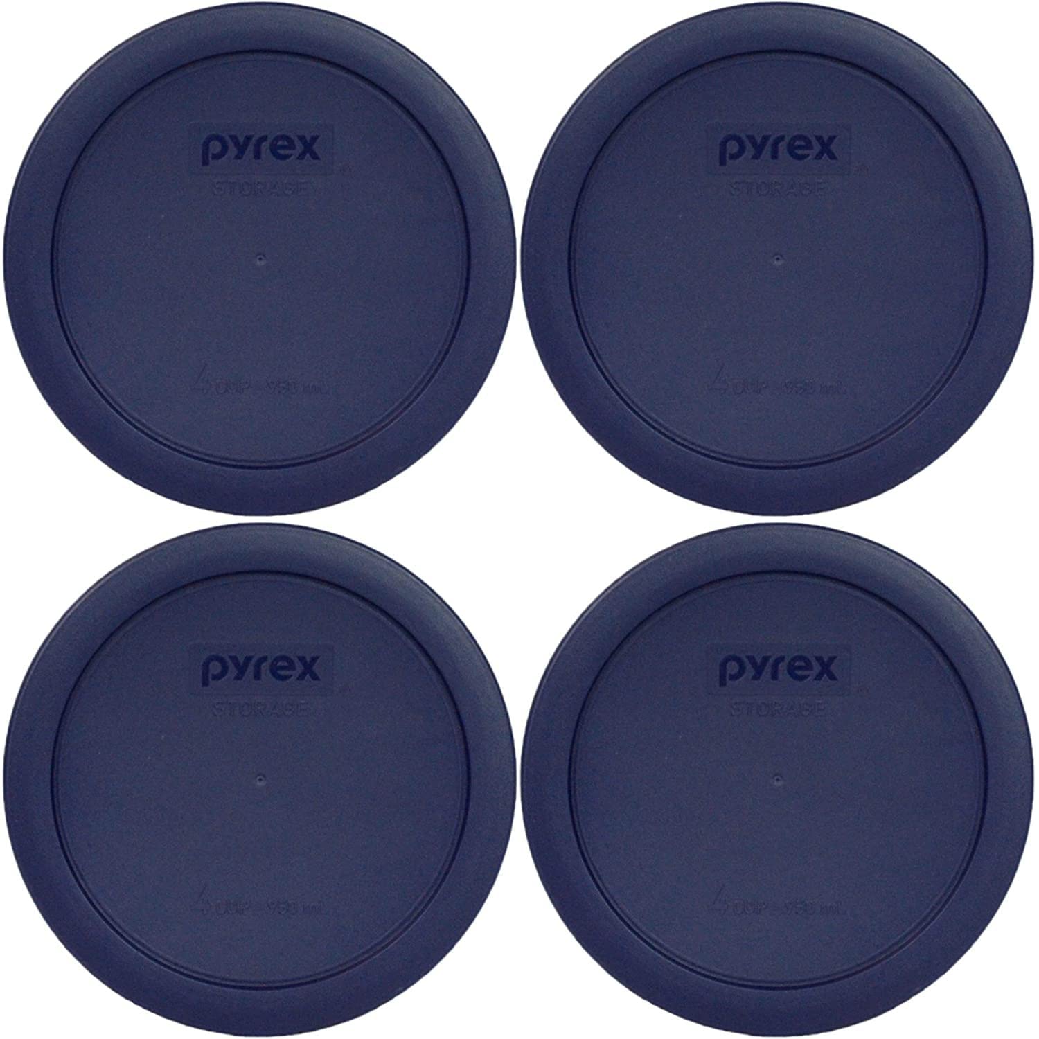 Foto 1 | Tapas De Almacenamiento De Alimentos Pyrex 7201-pc  4 Tazas  Azules  Redondas - Venta Internacional.