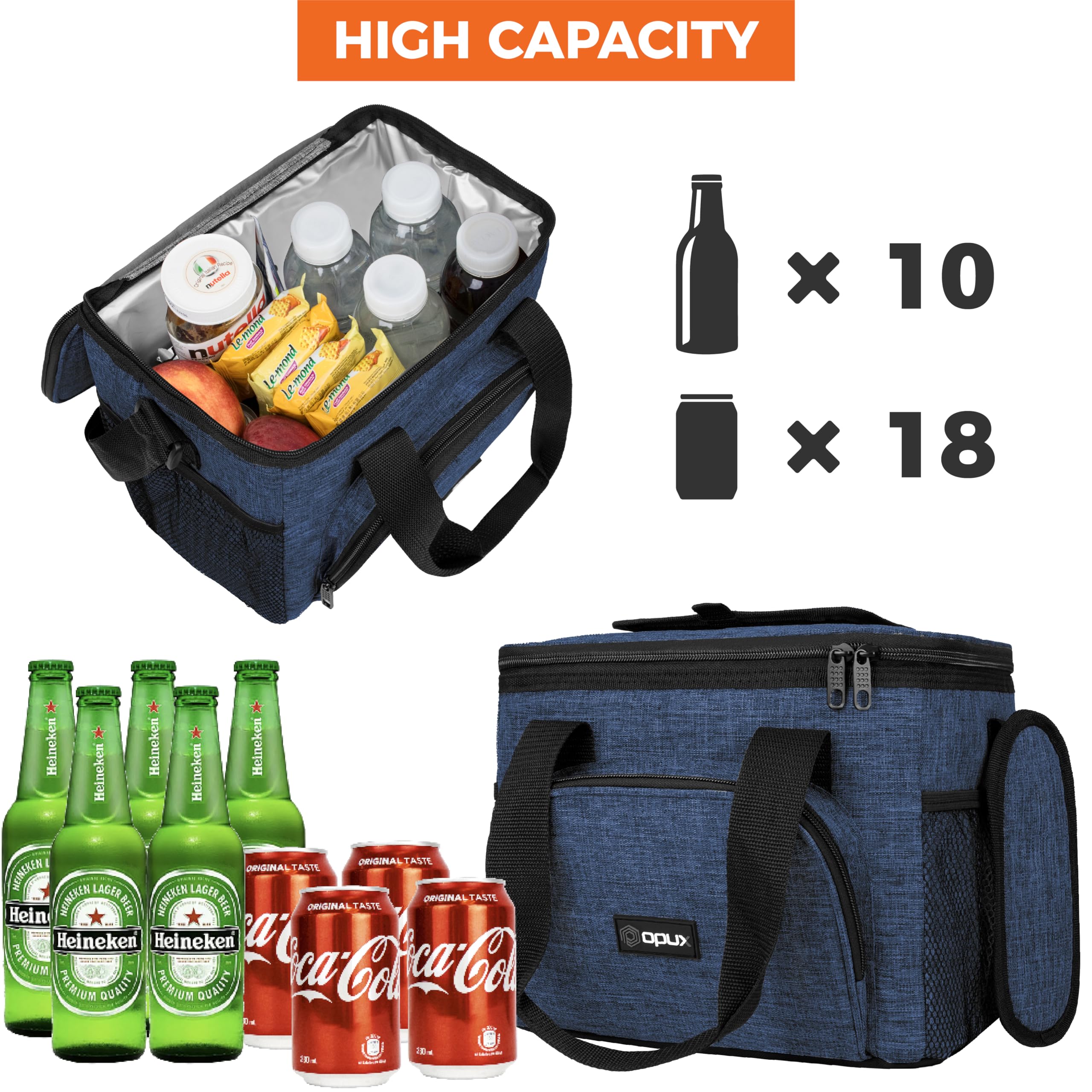 Foto 3 pulgar | Bolsa Térmica Opux, Con Aislamiento Suave, Plegable, 18 Latas - Venta Internacional.