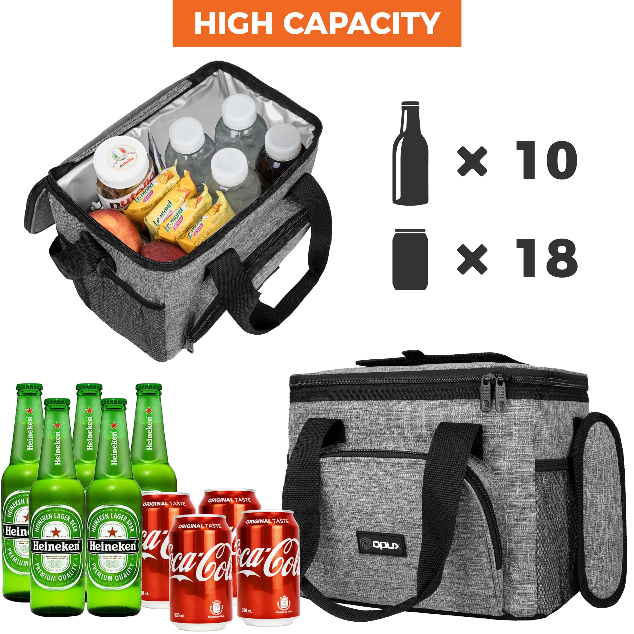 Foto 3 pulgar | Bolsa Térmica Opux, Con Aislamiento Suave, Plegable, 18 Latas - Venta Internacional.