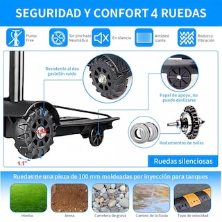 Foto 2 | Carrito de Carga Eo Safe Imports Esi-9937 Negro Plegable para Oficina y Viajes