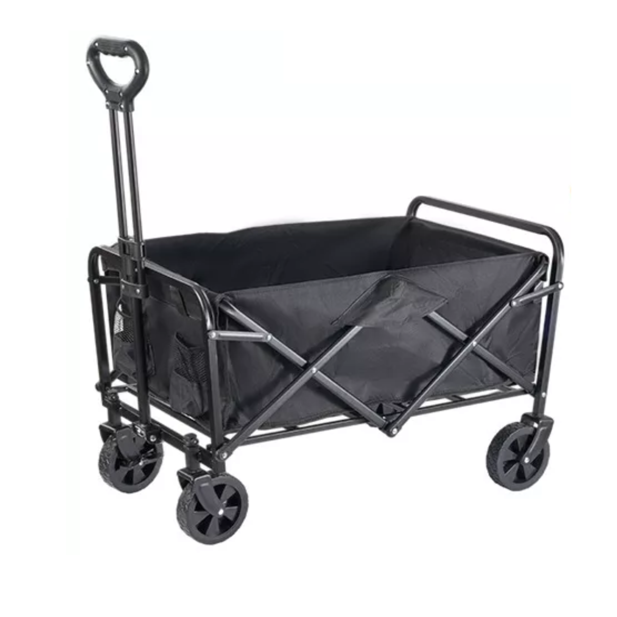 Foto 1 | Carrito Vagón Plegable Multiusos Con Manija Para Acampar Negro