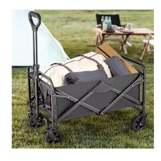 Foto 5 | Carrito Vagón Plegable Multiusos Con Manija Para Acampar Negro