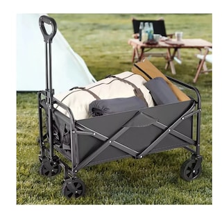 Foto 5 | Carrito Vagón Plegable Multiusos Con Manija Para Acampar Negro