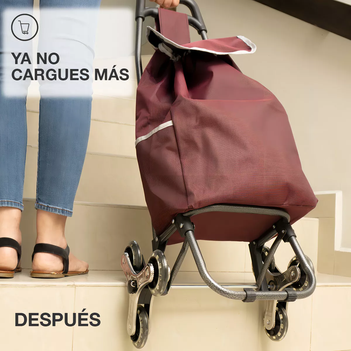Foto 2 | Carrito de Compras 6 Ruedas Eo Safe Imports Esi-17745 Vino