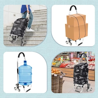 Foto 2 | Carrito de Compras con Bolsa de Lona Impermeable Eo Safe Imports Negro