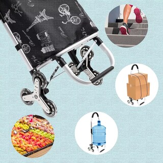 Foto 3 | Carrito de Compras con Bolsa de Lona Impermeable Eo Safe Imports Negro