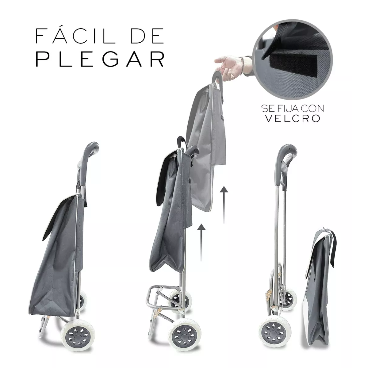 Foto 4 pulgar | Carrito Plegable Multiusos Eo Safe Imports Esi-17741 Gris
