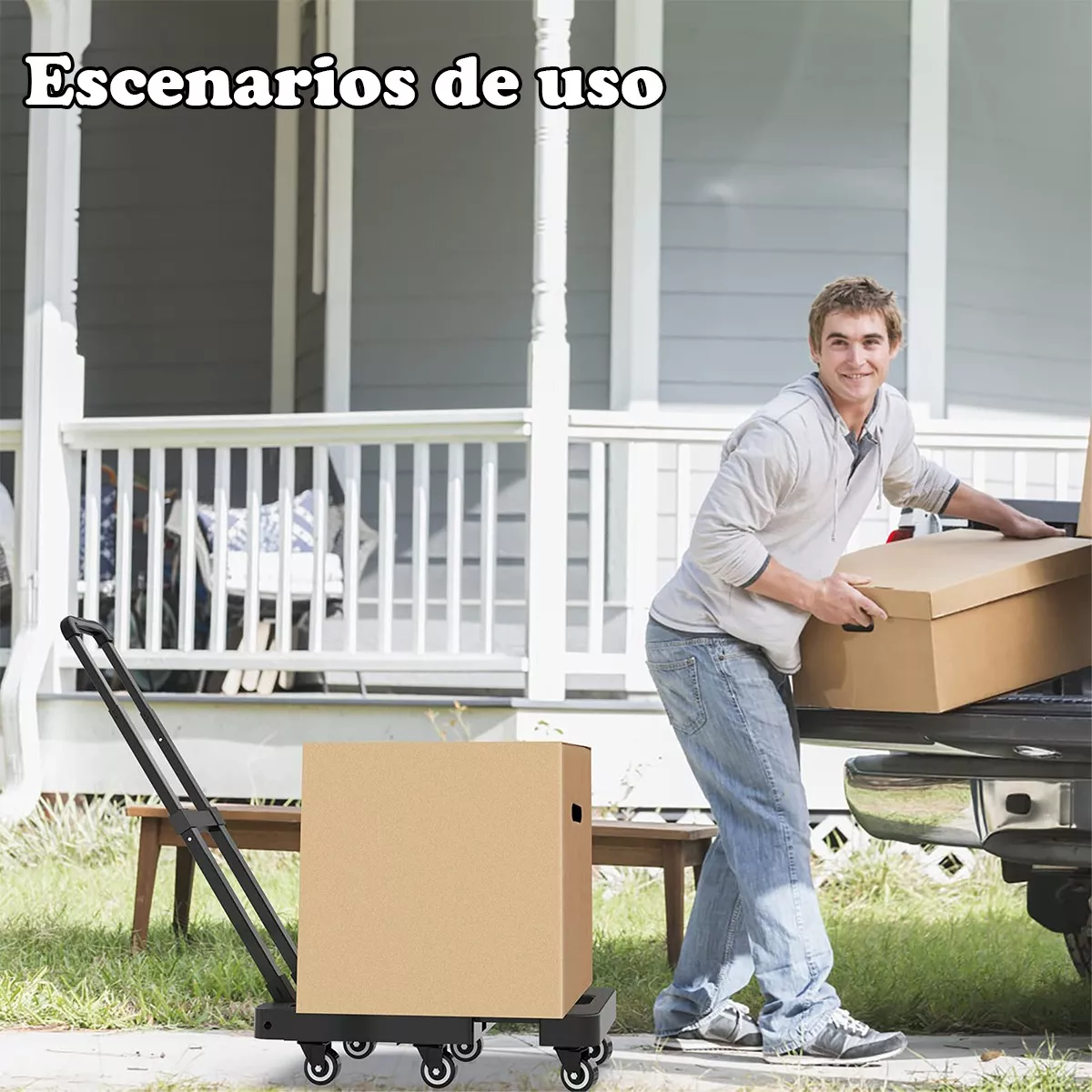 Foto 3 pulgar | Diablitos de Carga Plegable Eo Safe Imports Esi-17747 Negro