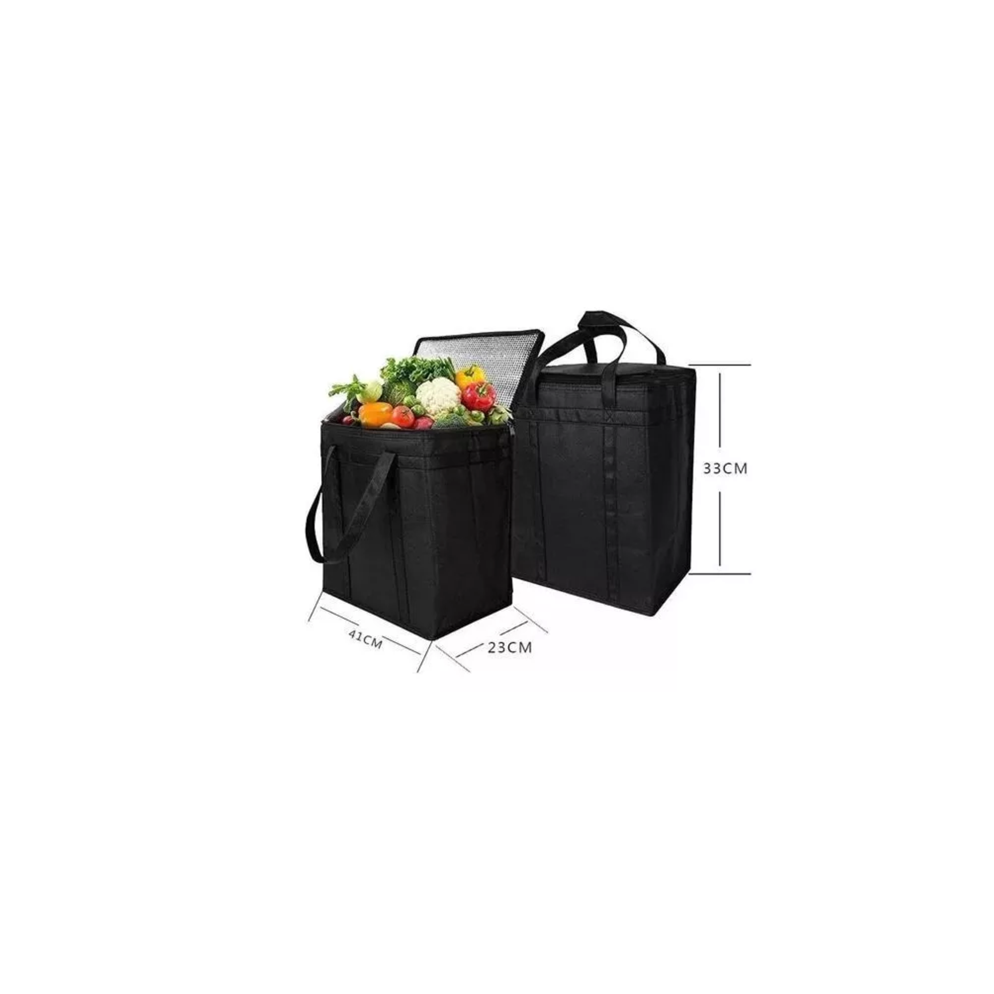 Foto 3 pulgar | Bolsas Aislantes y Reutilizables para Compras Lab.G Negras 2 Piezas