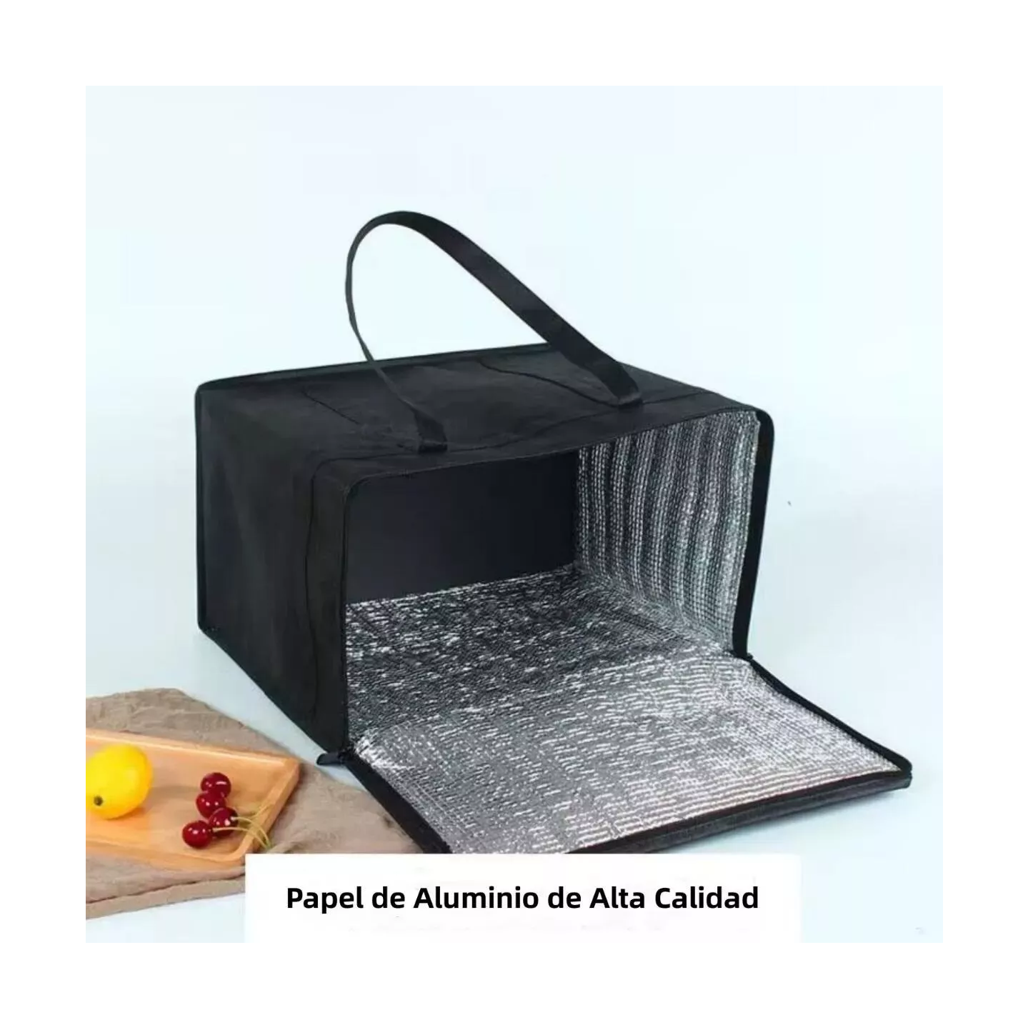 Foto 5 | Bolsas Aislantes y Reutilizables para Compras Lab.G Negras 2 Piezas