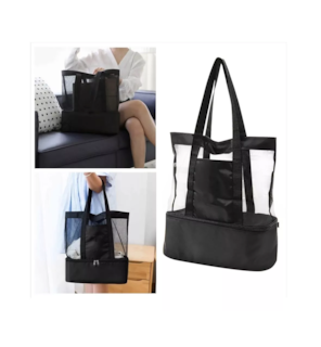 Foto 2 | Bolsa Malla Aislante Multifuncional Belug Negro con Transparente