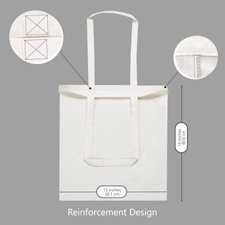 Foto 4 | Bolsa de Algodón TopDesign Paquete de 5 Unidades Económica y Reutilizable - Venta Internacional