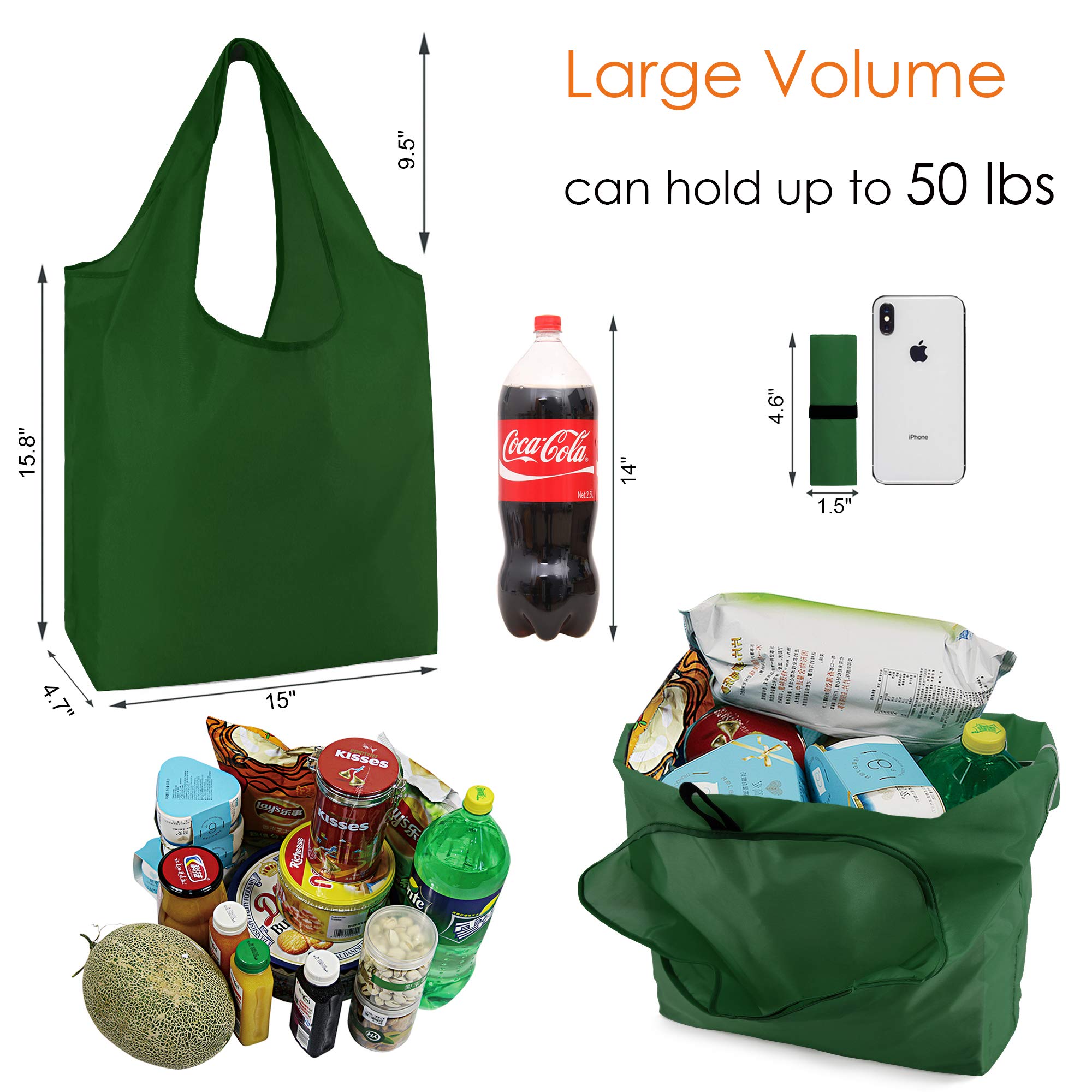 Foto 3 pulgar | Bolsas de Supermercado Reutilizables BeeGreen 10 Paquetes 50 l Tapa Grande de 23 kg - Venta Internacional