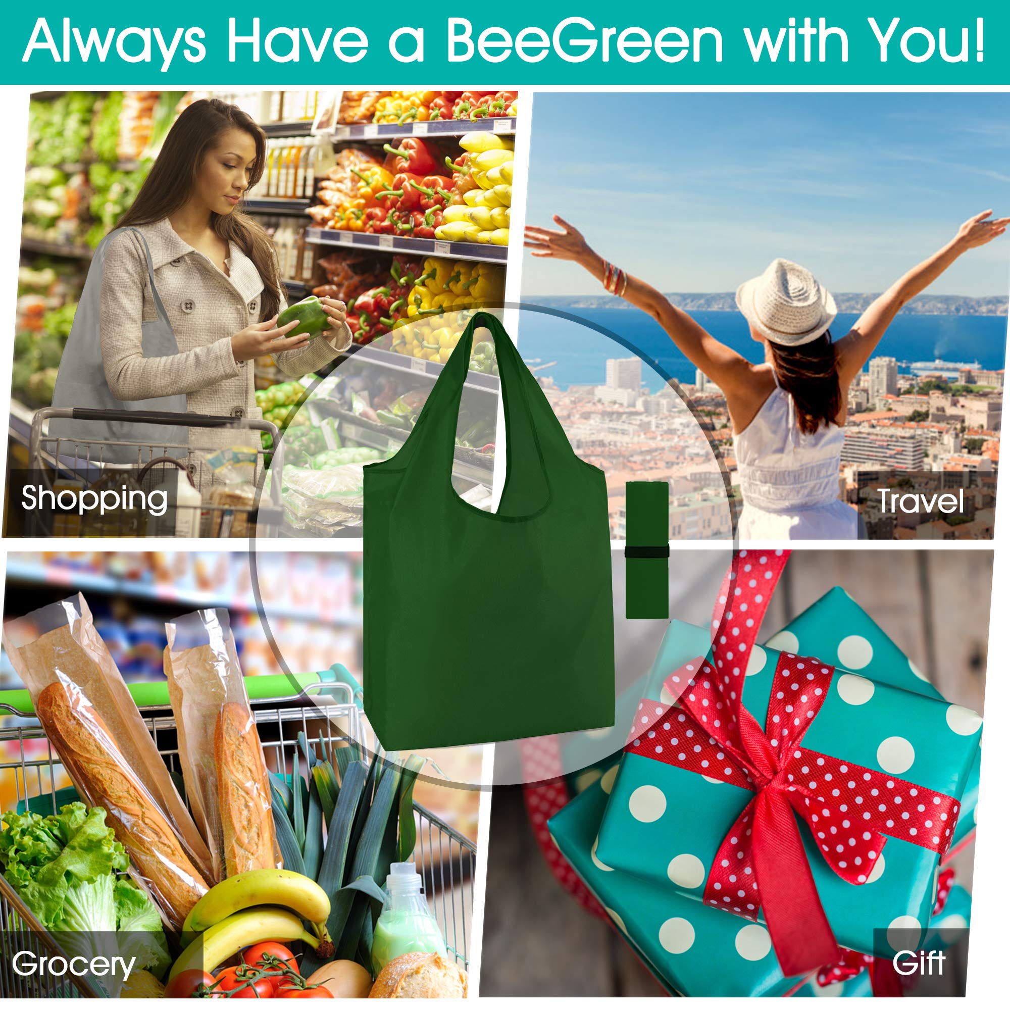 Foto 5 pulgar | Bolsas de Supermercado Reutilizables BeeGreen 10 Paquetes 50 l Tapa Grande de 23 kg - Venta Internacional