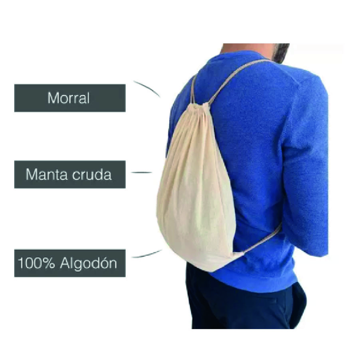 Foto 4 pulgar | Morral UndaMéxico Manta Cruda Beige 1 Pieza