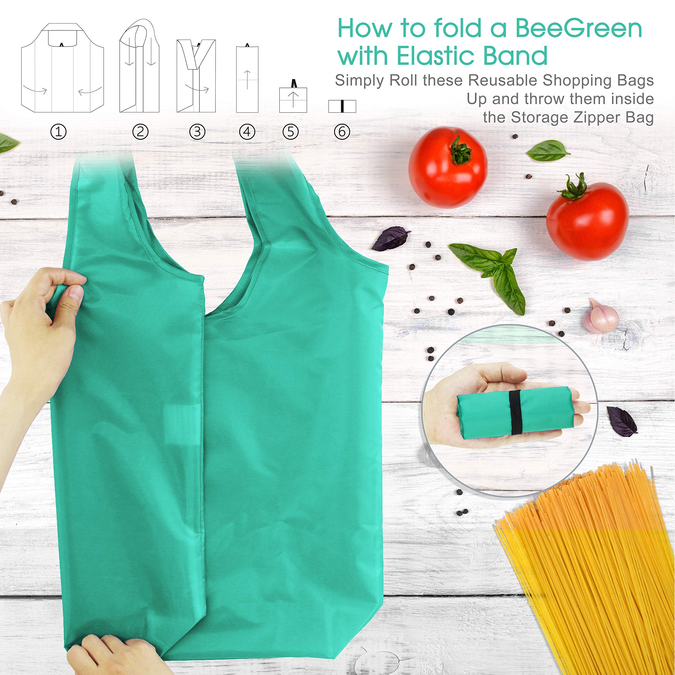 Foto 4 pulgar | Bolsas de Supermercado Reutilizables Beegreen Paquete de 10 Unidades Extra Grandes - Venta Internacional
