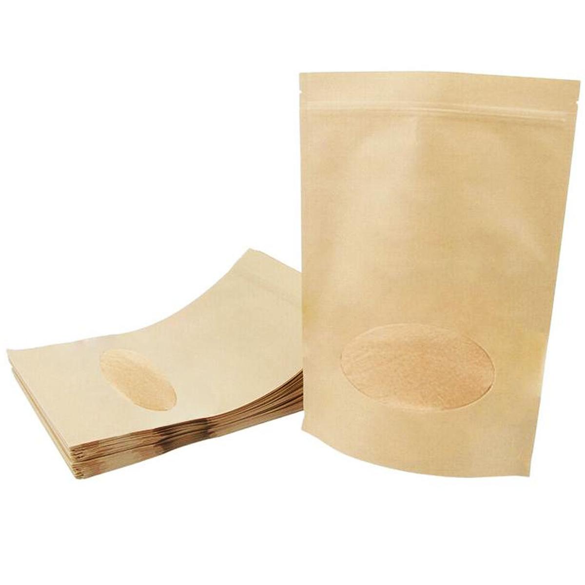 Foto 3 pulgar | Bolsas Kraft Hermético con Cierre Greenlife Mxrdg-006 14x19 cm 250gr Café Kraft