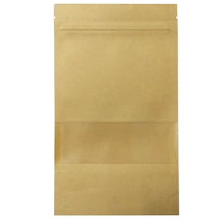 Foto 3 | Bolsas Kraft con Cierre Cuadro Greenlife 50pzs 16x26cm 450gr Café Kraft