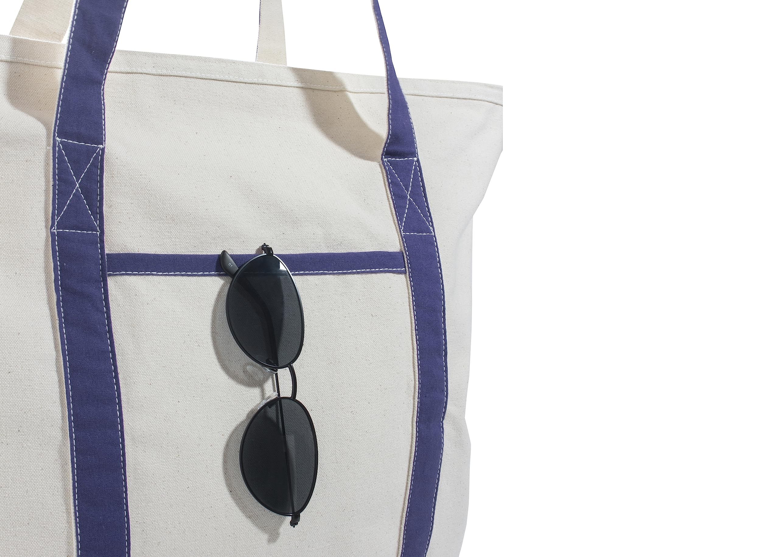 Foto 5 pulgar | Bolsa De Mano Organic Cotton Mart Extra Grande, 100% Algodón, Color Azul - Venta Internacional.