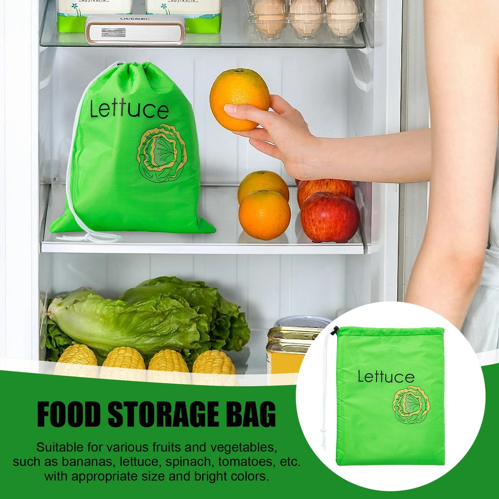 Foto 4 pulgar | Bolsa Reutilizable Amarilla Con Diseño De Cordón Banana Fresh Bags - Venta Internacional.