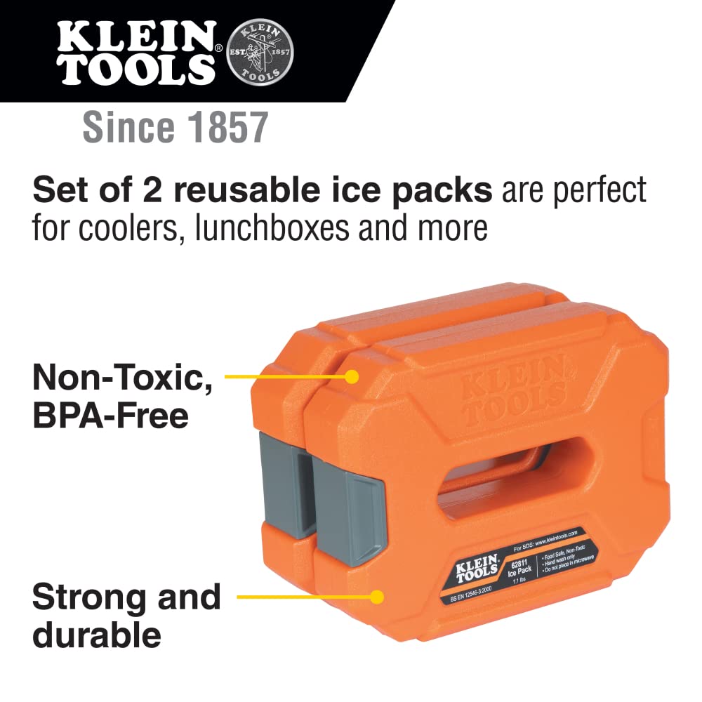 Foto 3 pulgar | Paquetes De Hielo Reutilizables Klein Tools 62811 Para Bolsas Frigoríficas, Paquete De 2 - Venta Internacional.
