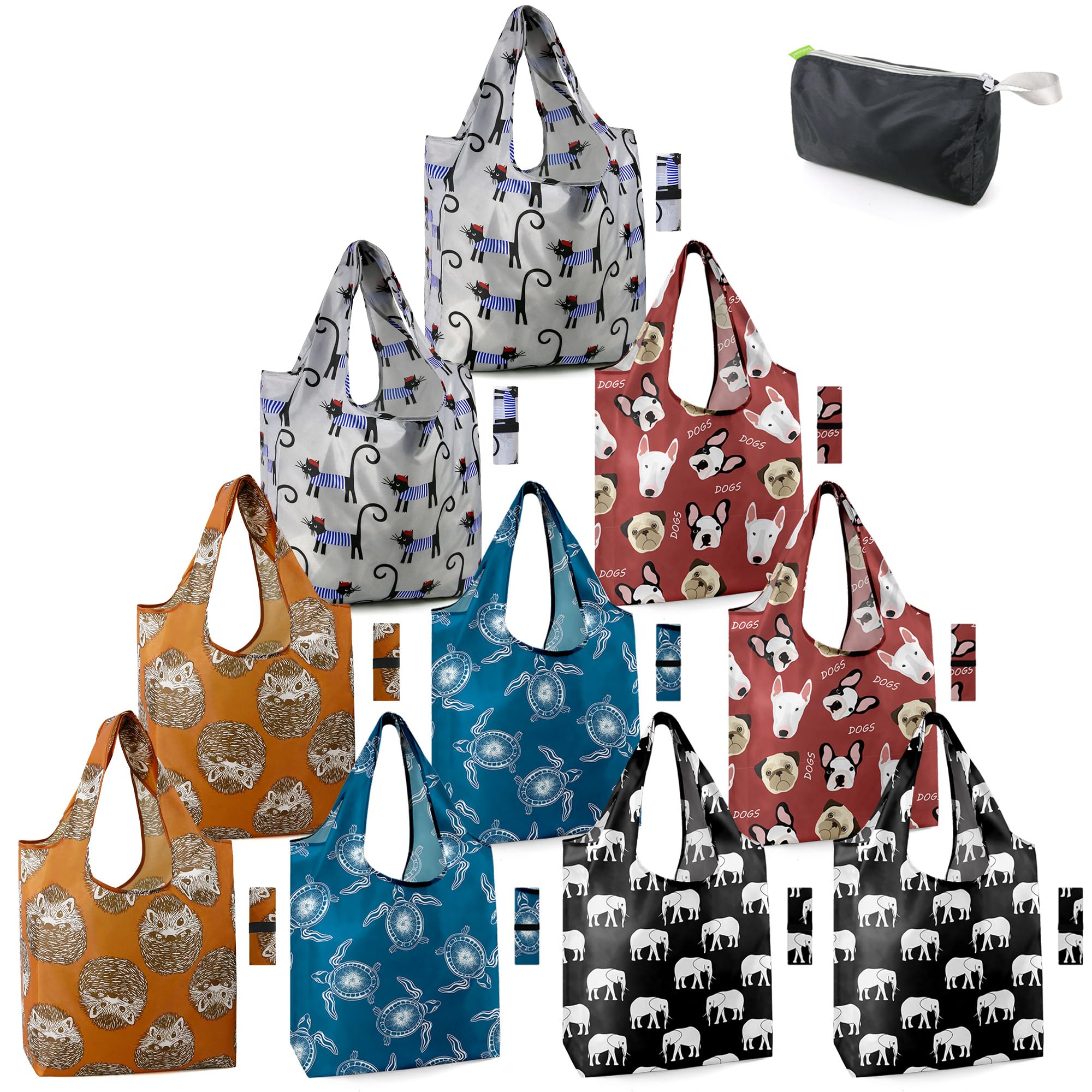 Bolsas De Compras Reutilizables Beegreen Animal Lovers Para Mujer, Paquete De 10 - Venta Internacional.