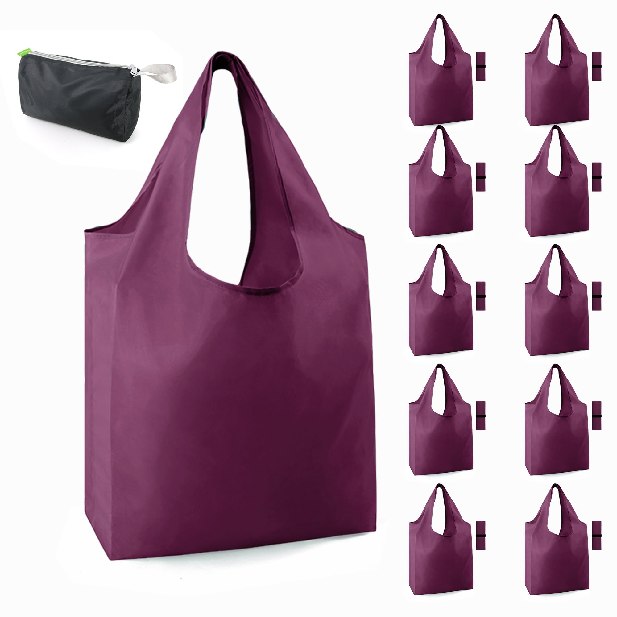 Foto 2 pulgar | Bolsas De Compras Reutilizables Beegreen Burgundy, Paquete De 10 Unidades, 23 Litros - Venta Internacional.