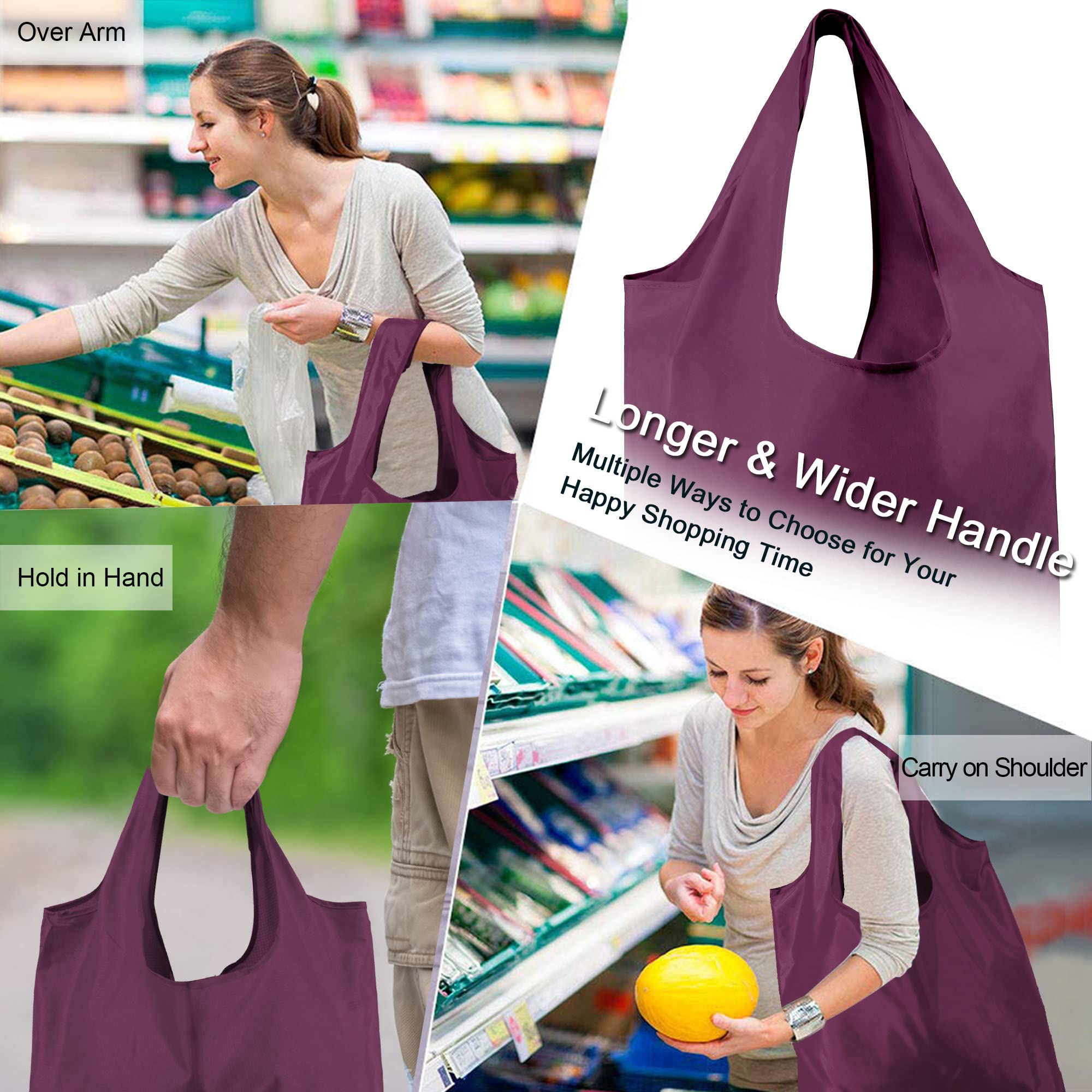 Foto 6 pulgar | Bolsas De Compras Reutilizables Beegreen Burgundy, Paquete De 10 Unidades, 23 Litros - Venta Internacional.