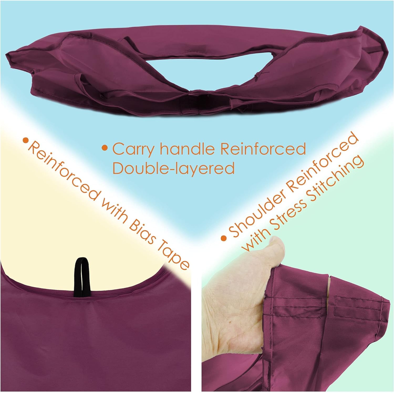 Foto 6 | Bolsas De Compras Reutilizables Beegreen Burgundy, Paquete De 10 Unidades, 23 Litros - Venta Internacional.