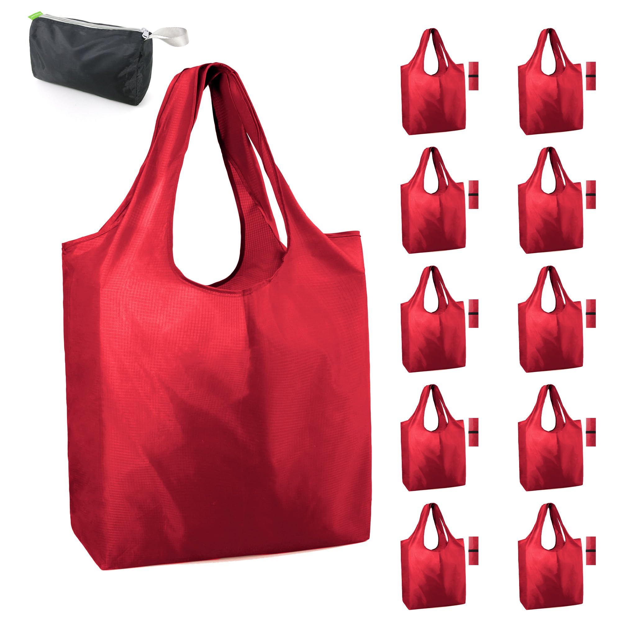 Foto 2 pulgar | Bolsas De Supermercado Reutilizables Beegreen Christmas Red, 10 Paquetes De 23 Kg - Venta Internacional.