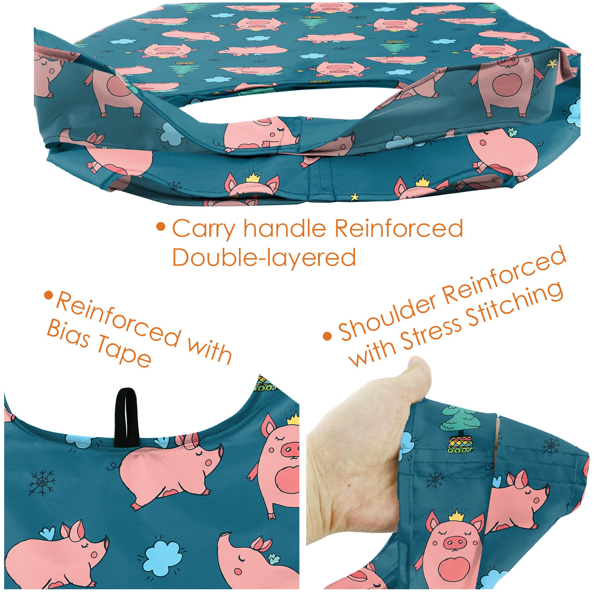Foto 5 | Bolsas De Supermercado Reutilizables Beegreen Farm Animals, Paquete De 6, 23 Kg - Venta Internacional.