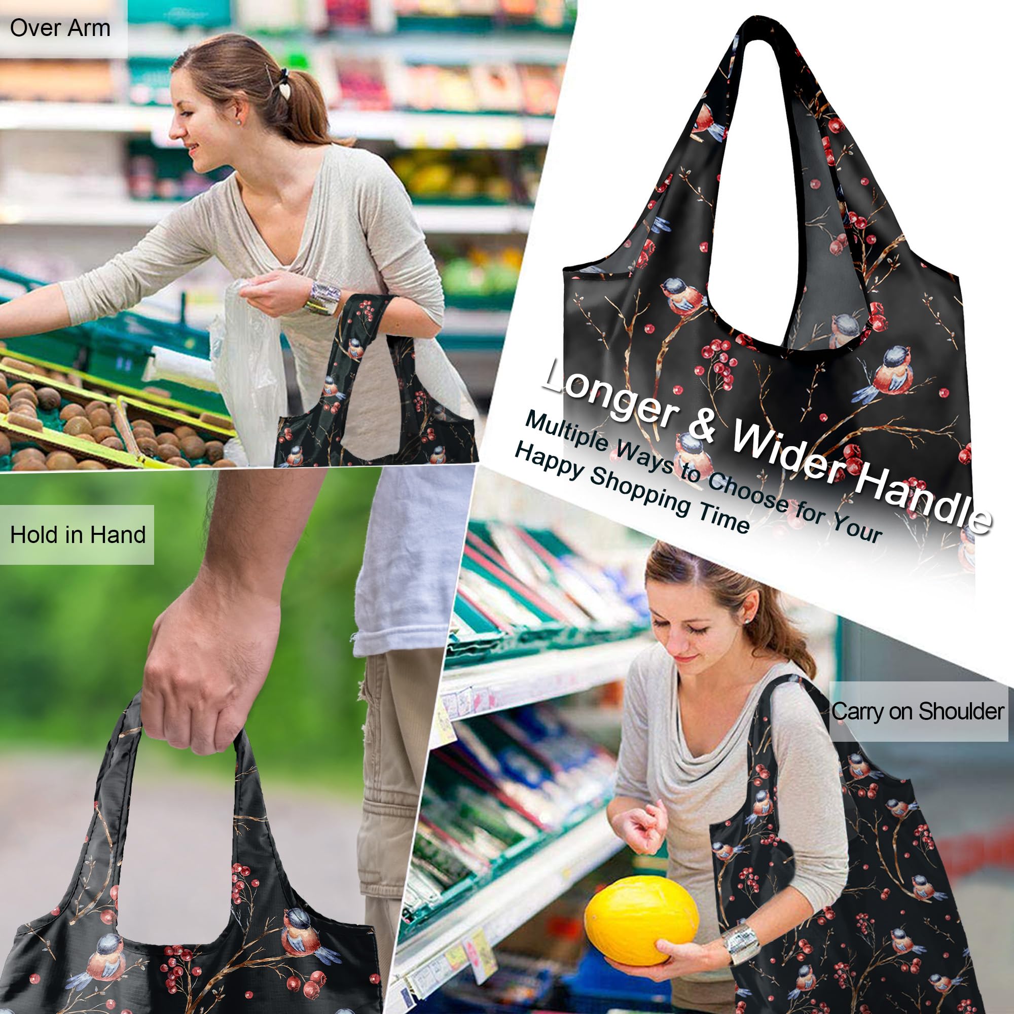 Foto 5 | Bolsas De Supermercado Reutilizables Beegreen Birds Lover, Paquete De 6 Unidades, Xl - Venta Internacional.