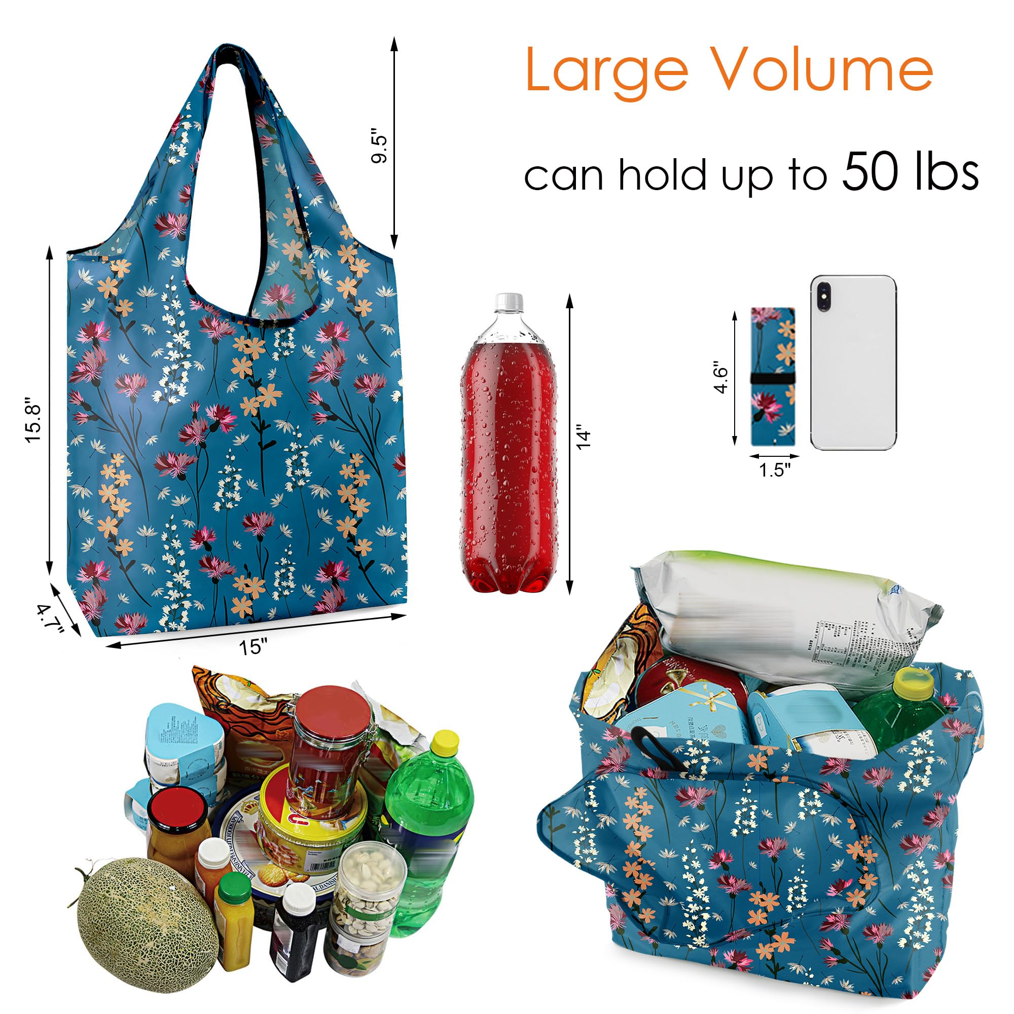 Foto 3 pulgar | Bolsas De Mano Beegreen Flowering Arbusto Para Mujer, Paquete De 6, 23 Kg - Venta Internacional.