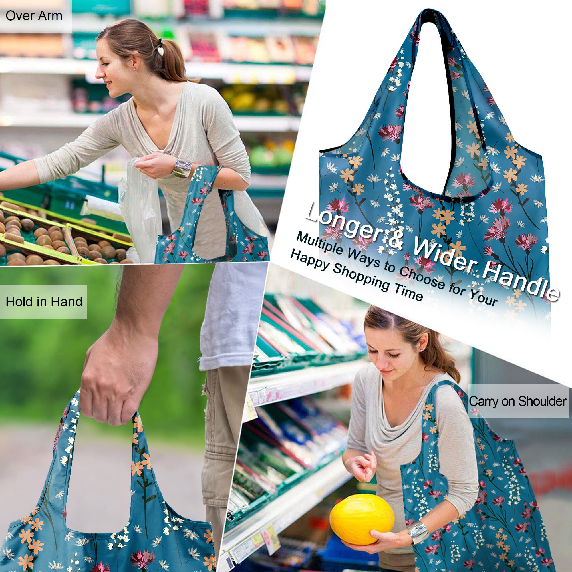 Foto 5 pulgar | Bolsas De Mano Beegreen Flowering Arbusto Para Mujer, Paquete De 6, 23 Kg - Venta Internacional.