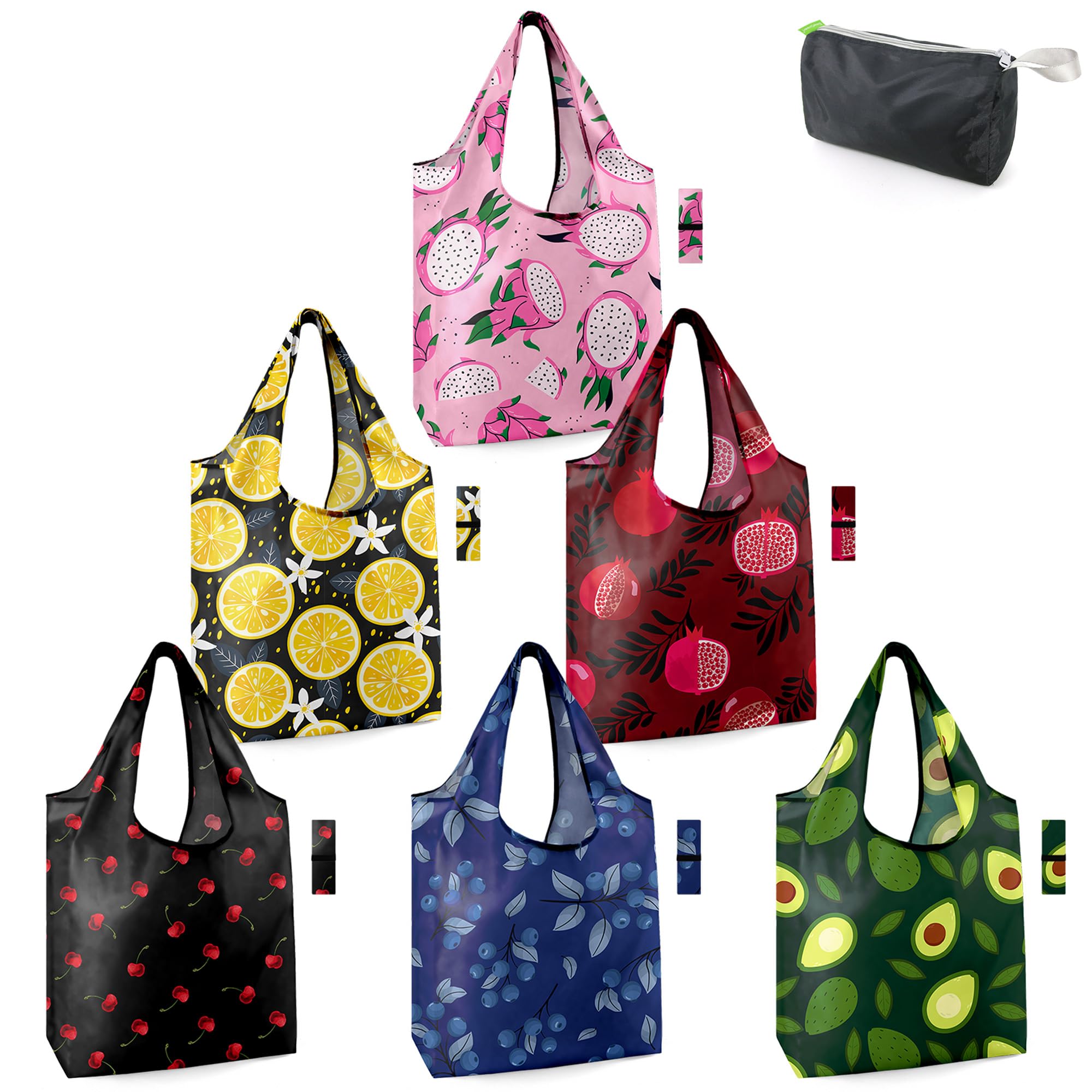 Foto 1 | Bolsas De Supermercado Reutilizables Beegreen Fruit, Arándanos Y Aguacates, Paquete De 6 - Venta Internacional.