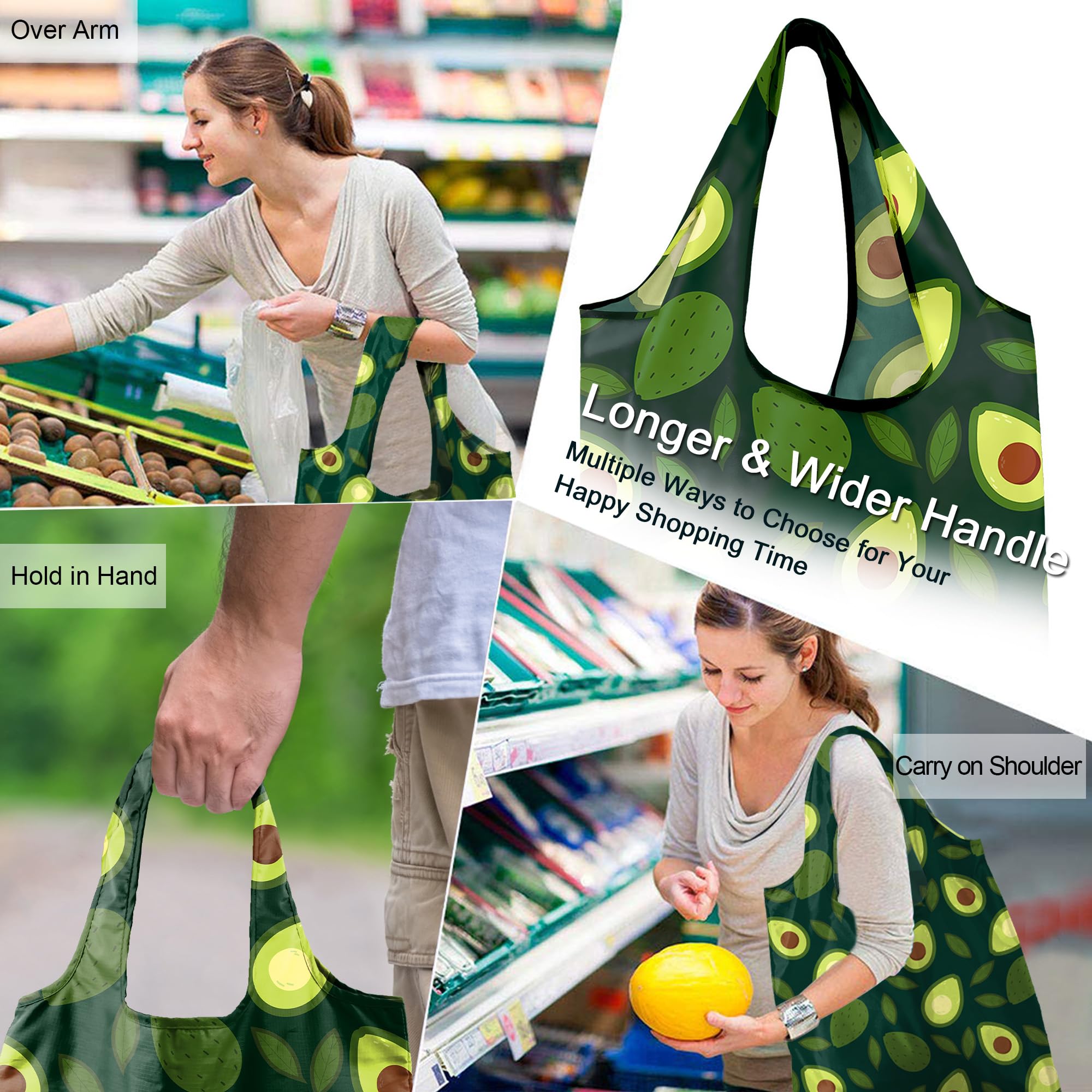 Foto 5 | Bolsas De Supermercado Reutilizables Beegreen Fruit, Arándanos Y Aguacates, Paquete De 6 - Venta Internacional.