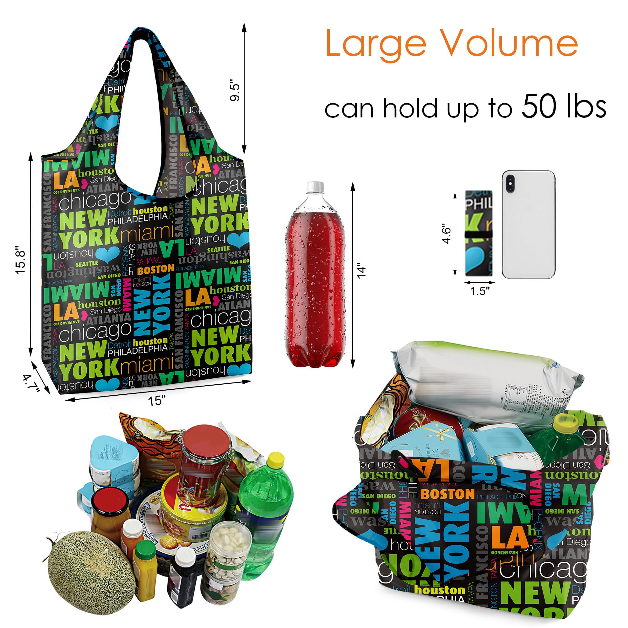 Foto 2 | Bolsas De Supermercado Reutilizables Beegreen, Plegables, Paquete De 6, 23 Kg, 50 Litros - Venta Internacional.
