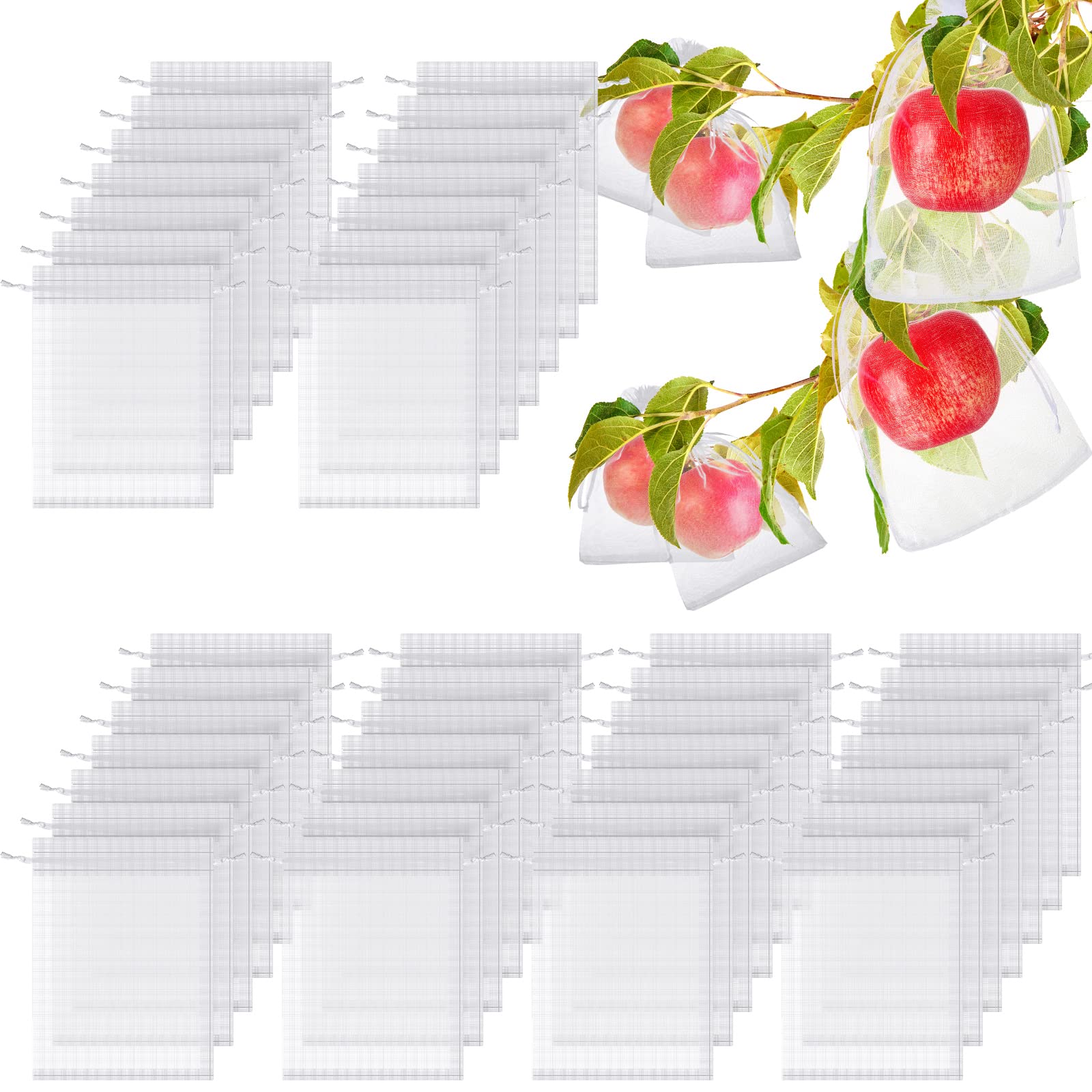 Bolsas Protectoras De Frutas Boao, 200 Unidades, Con Cordón, 15 X 25 Cm - Venta Internacional.
