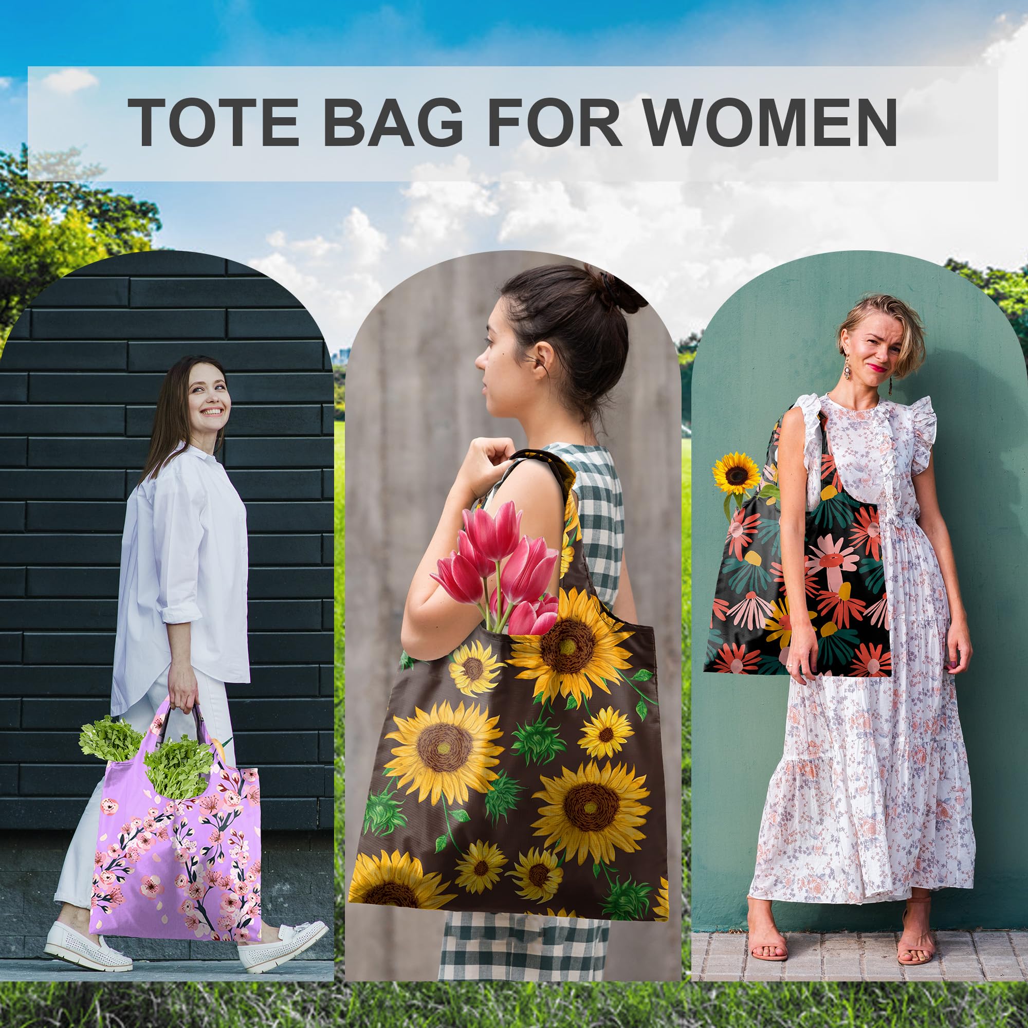 Foto 4 | Bolsas De Supermercado Reutilizables Beegreen Plegables De Poliéster Para Mujer - Venta Internacional.