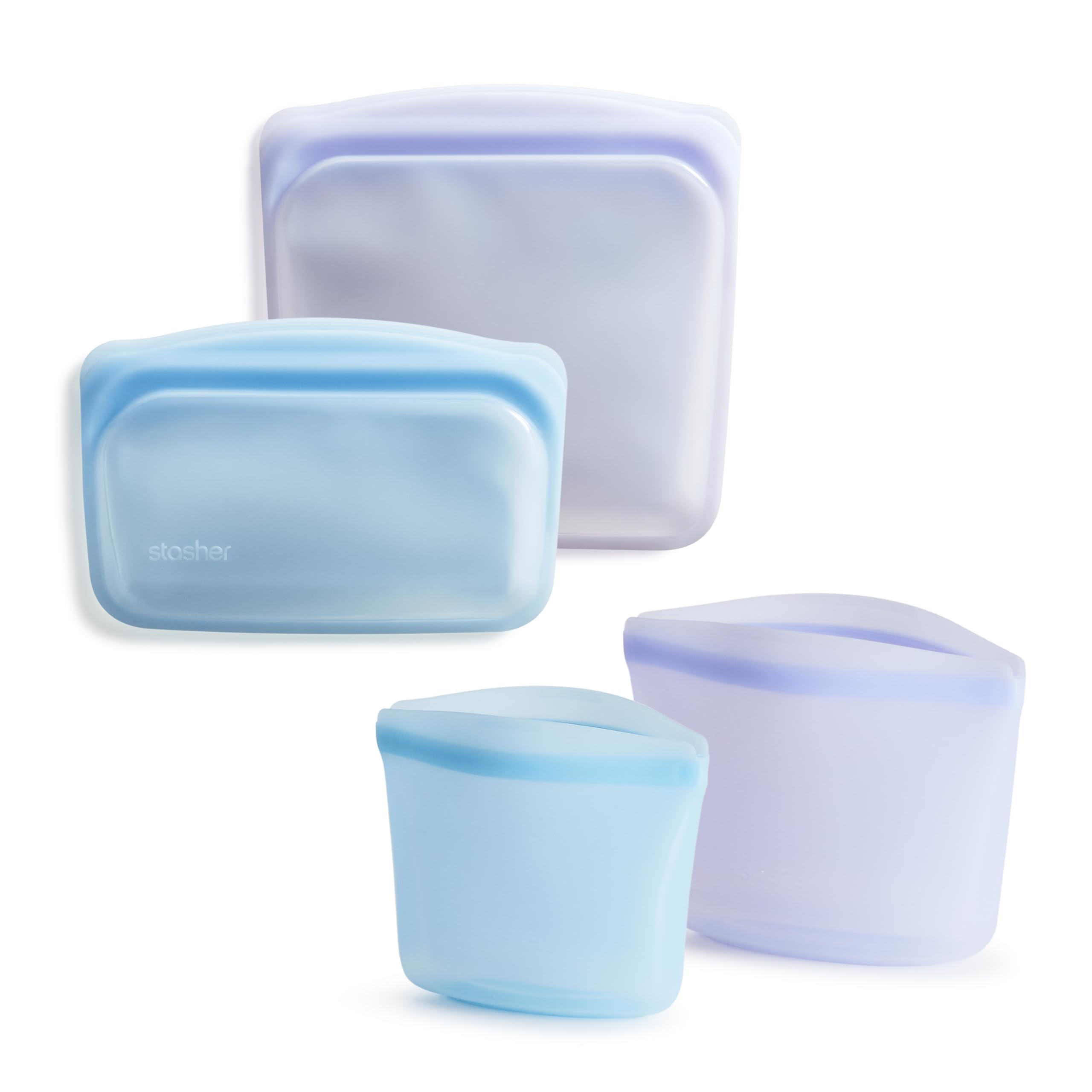 Foto 2 pulgar | Bolsas Reutilizables Para Almacenamiento De Alimentos Stasher Premium Silicone, Paquete De 4 - Venta Internacional.
