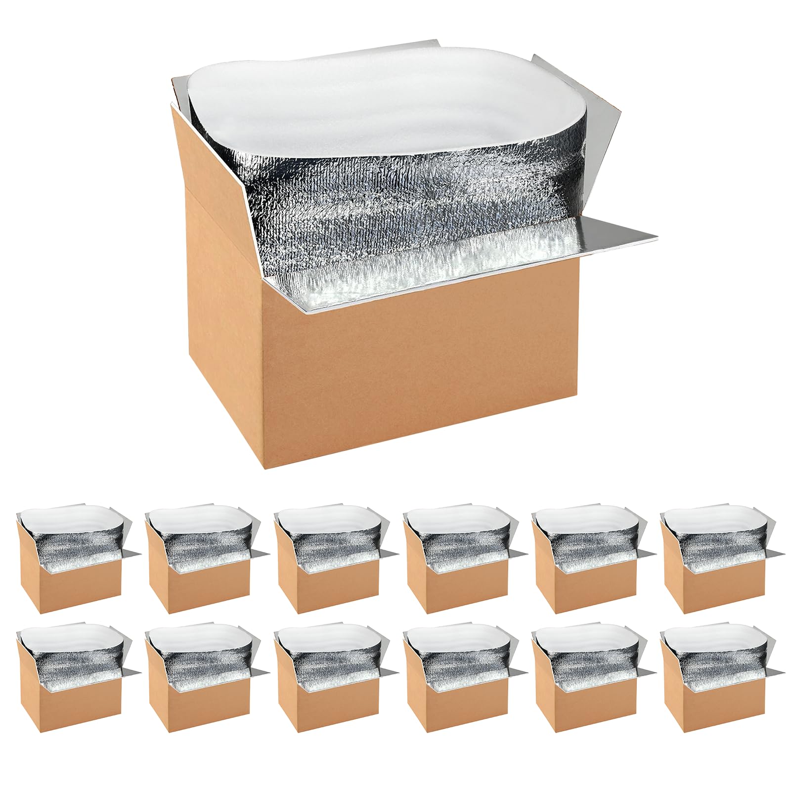 Foto 2 pulgar | Cajas De Envío Aislantes Simple Deluxe, Paquete De 12 Con Forro - Venta Internacional.